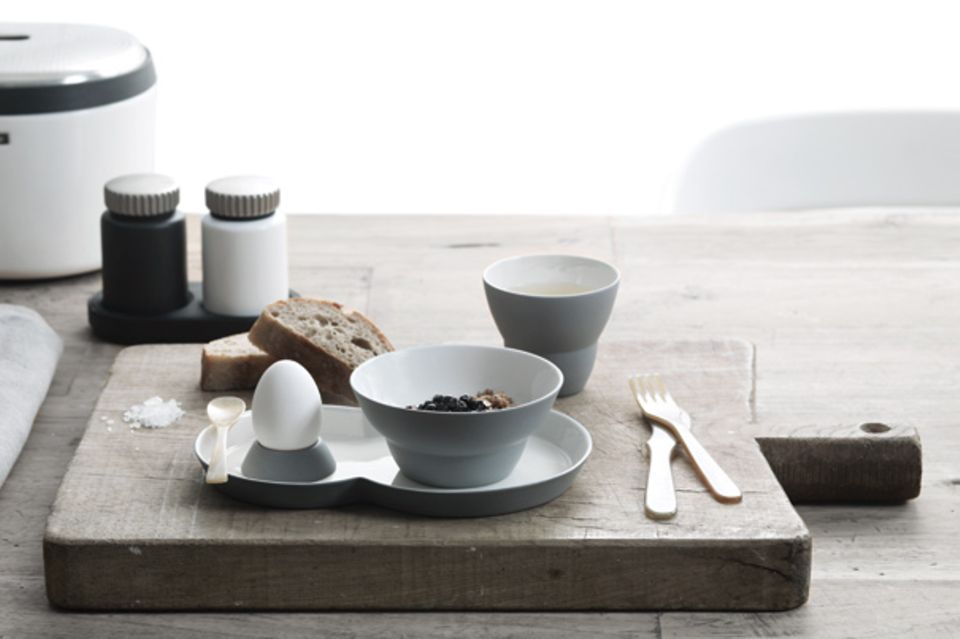 Vipp fürs Frühstück: Teller, Tasse, Schale aus Porzellan