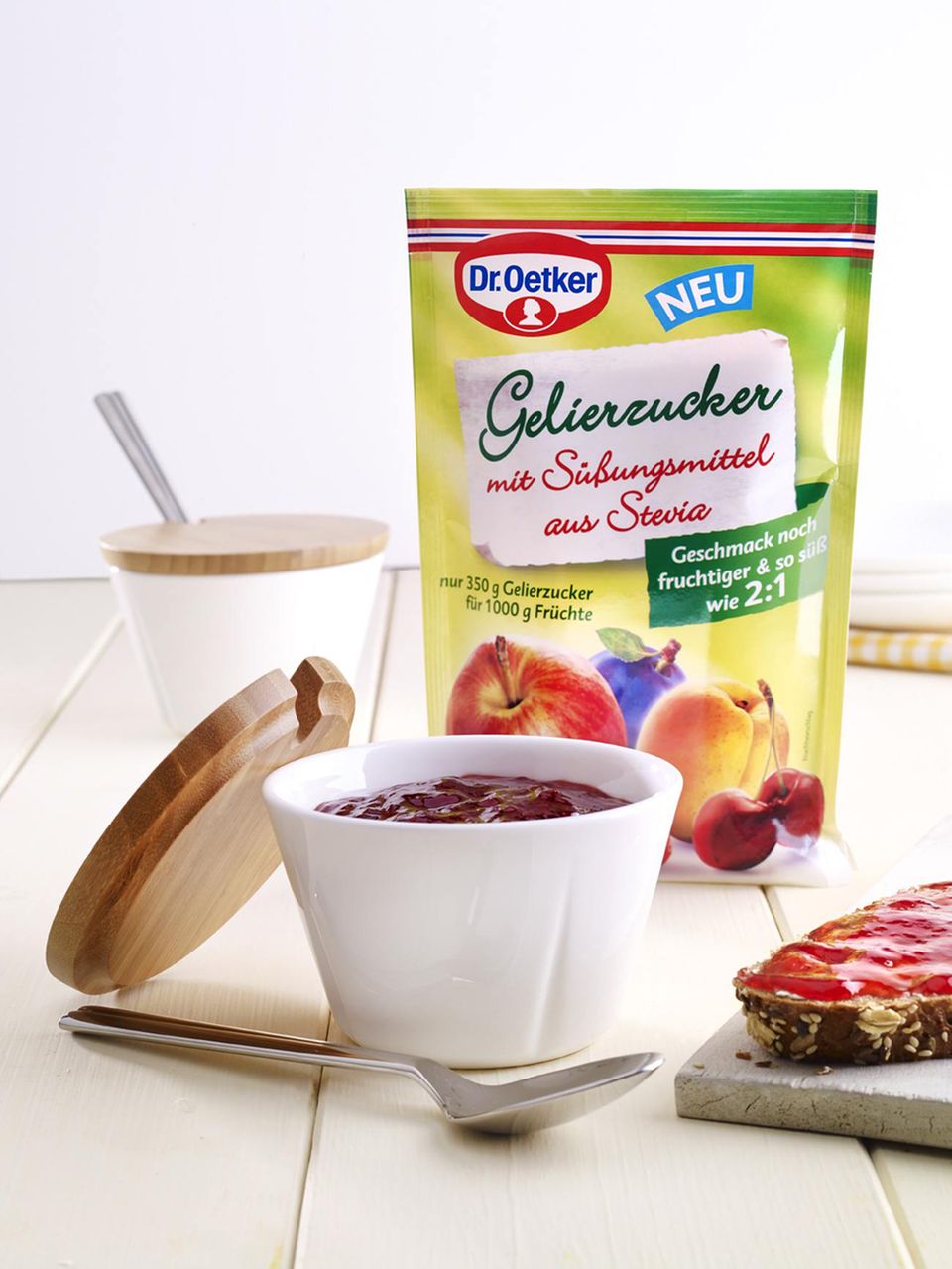 40 Prozent weniger Kalorien: Gelierzucker mit Stevia 40 Prozent weniger Kalorien: Gelierzucker mit Stevia