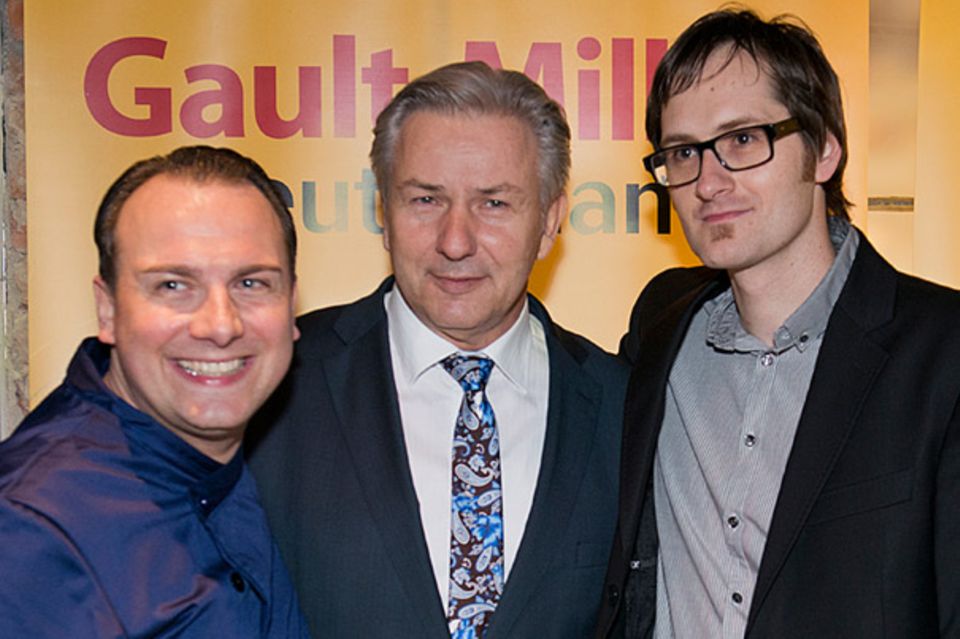 Koch des Jahres: Daniel Achilles mit Tim Raue und K. Wowereit