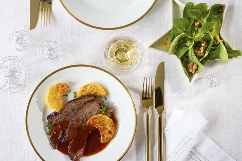 Menüplaner: Rinderschmorbraten mit Polenta Menüplaner: Rinderschmorbraten mit Polenta