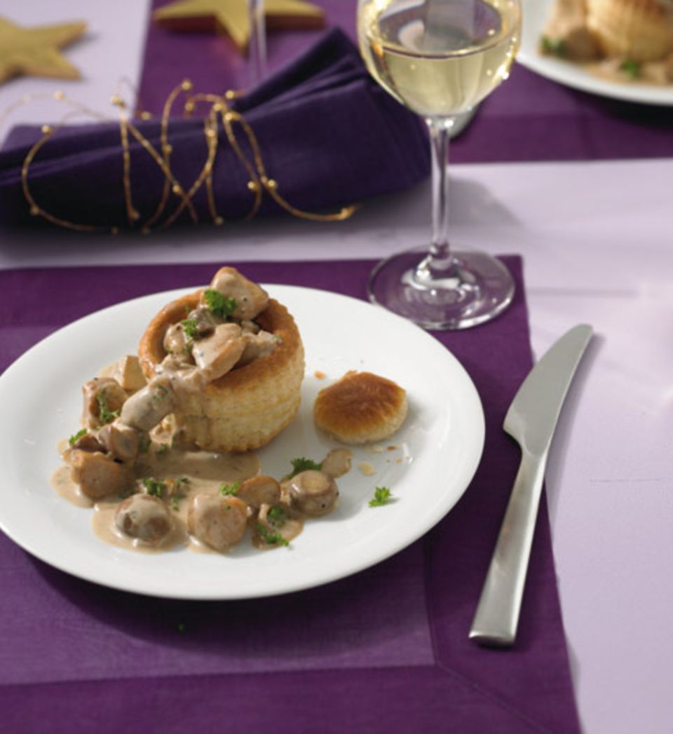 Weihnachtsmenü mit Hühnerragout Weihnachtsmenü mit Hühnerragout