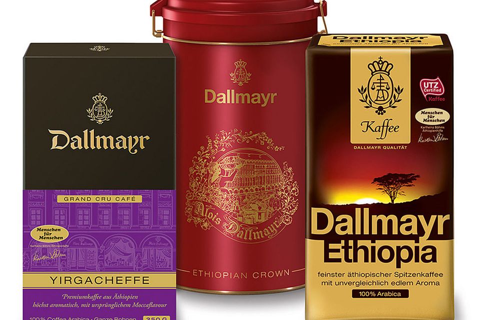 Charity-Kaffee: Dallmayr Grand Cru Yirgacheffe, Ethopian Crown und Ethiopia