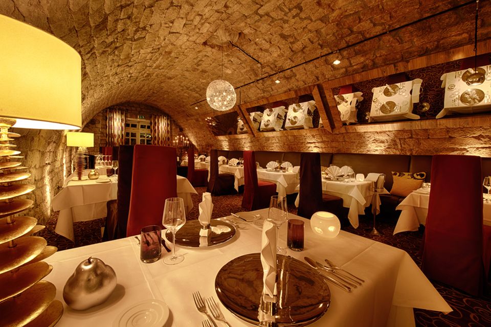 Restaurant Jungborn im historischen Sandsteingewölbe der Hotel- und Spa-Anlage