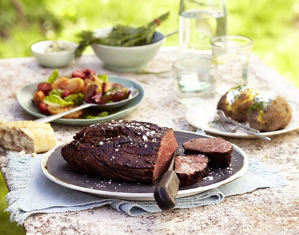 Ein ganzes Sirloin vom Grill Ein ganzes Sirloin vom Grill