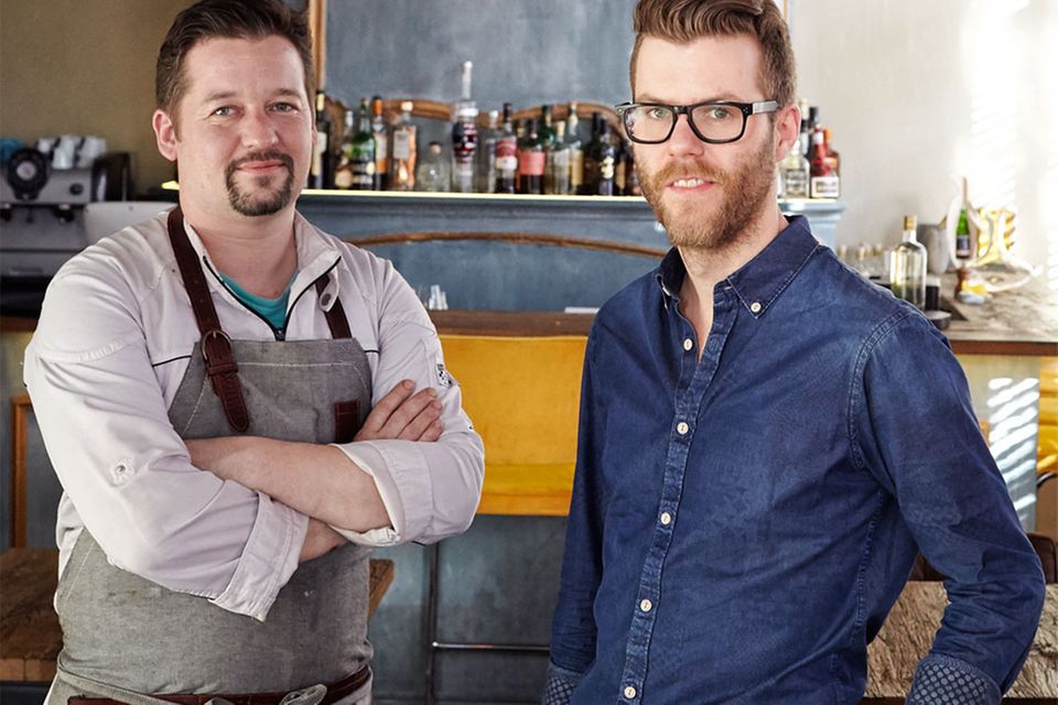 Die Männer im Bistro Bruut: Cousins Bruno und Bas Timpermann Die Männer im Bistro Bruut: Cousins Bruno und Bas Timpermann