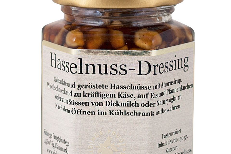 Wer Nüsse mag, wird dieses Dressing lieben: Haselnuss-Dressing von Sidinge Gårdbutik & Frugtplantage