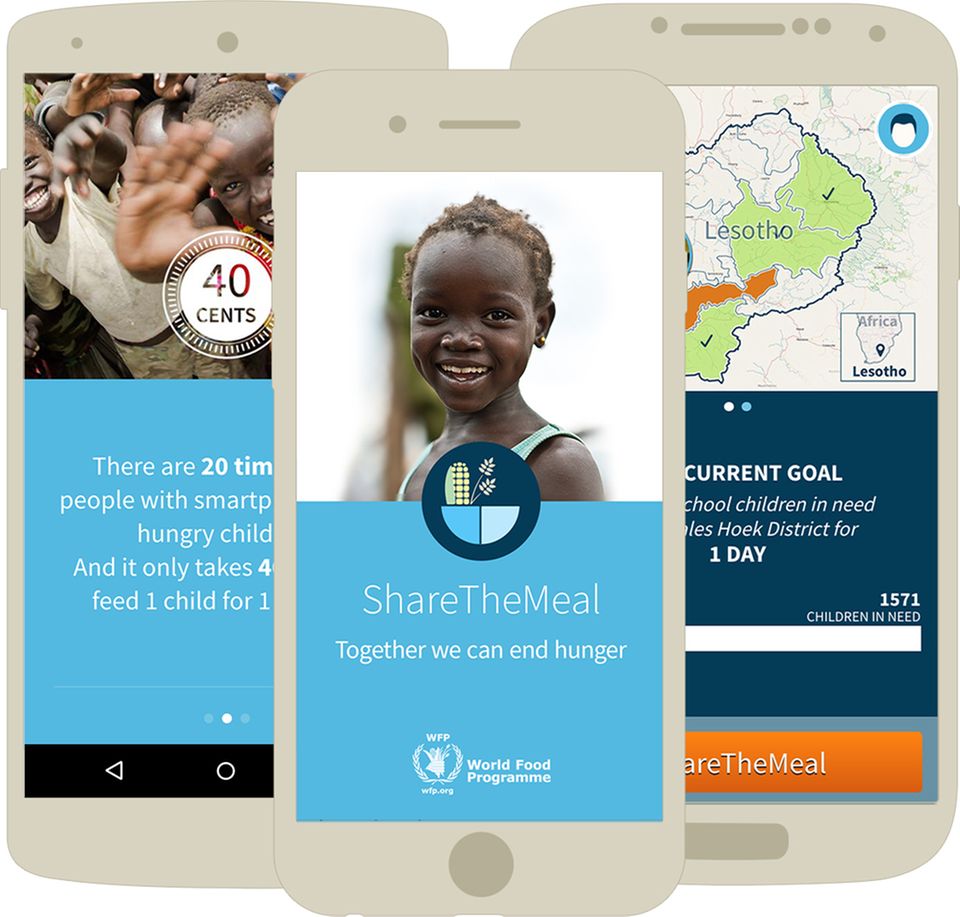 Mit "Share The Meal" spenden und helfen Mit "Share The Meal" spenden und helfen