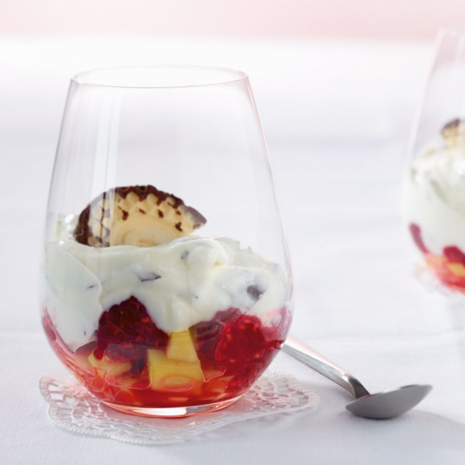 Desserts mit Himbeeren