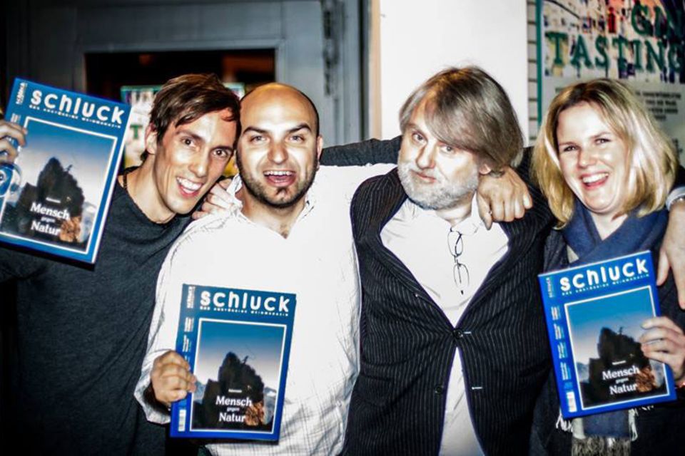 Die Herausgeber und ihr Chefredakteur (v.l.n.r.): Christian Schärmer, Paul Truszkowski, Manfred Klimek und Julia Klüber