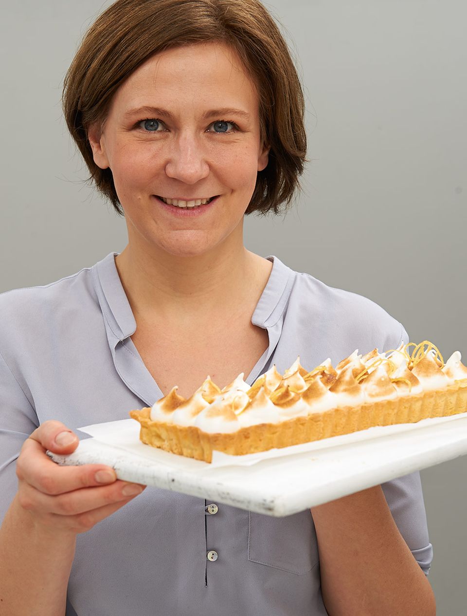 »e&t«-Backexpertin Marion Heidegger mit ihrer Tarte au citron »e&t«-Backexpertin Marion Heidegger mit ihrer Tarte au citron