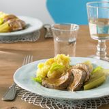 Schweinefilet mit Staudensellerie