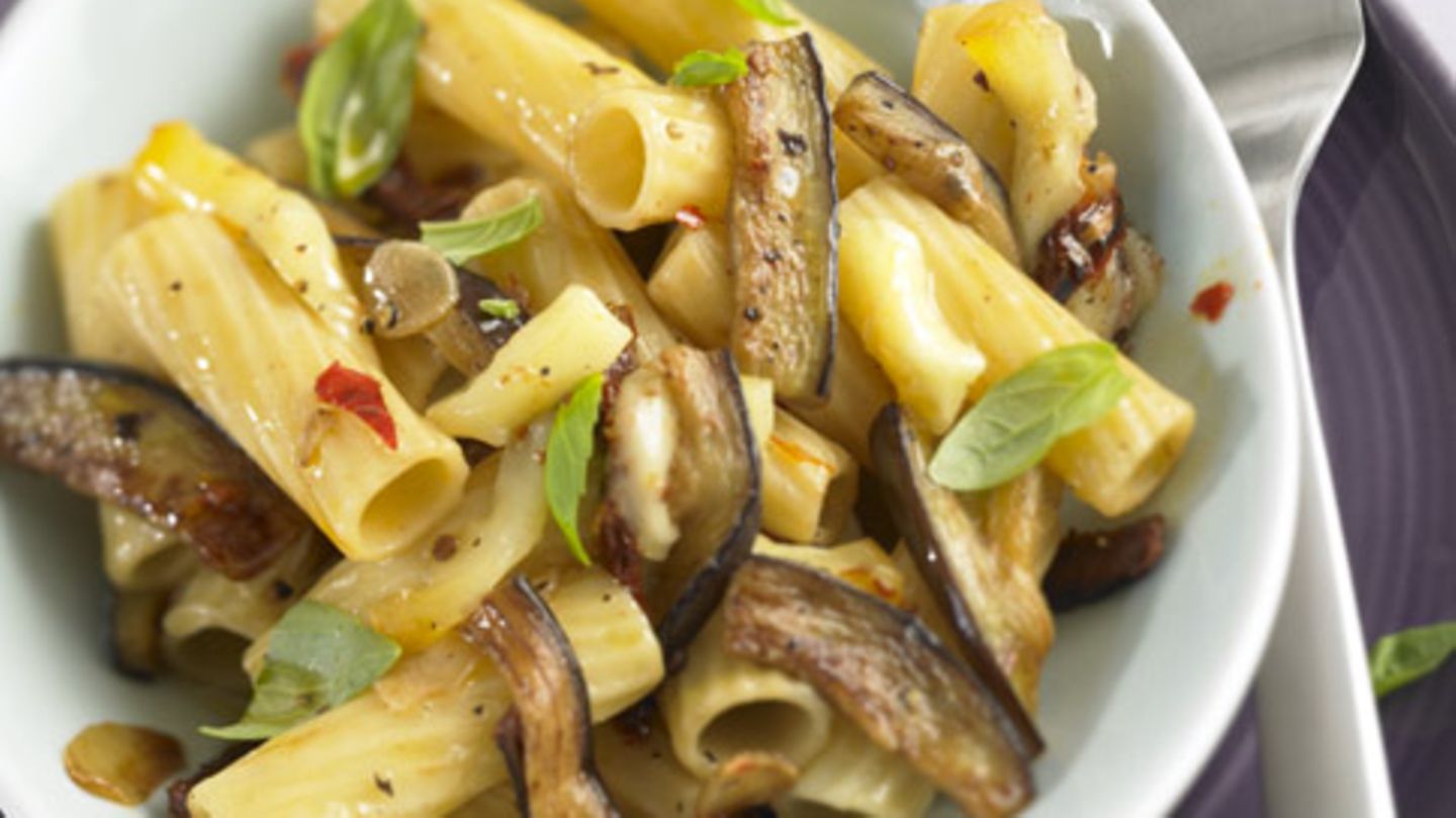 Tortiglioni mit Aubergine Rezept