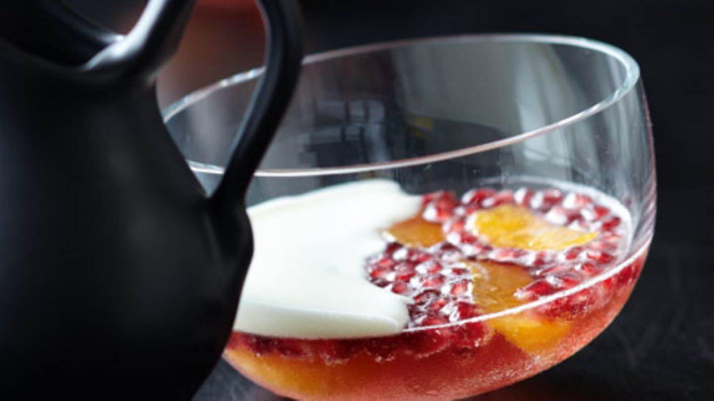 Champagnergelee mit Granatapfel Rezept