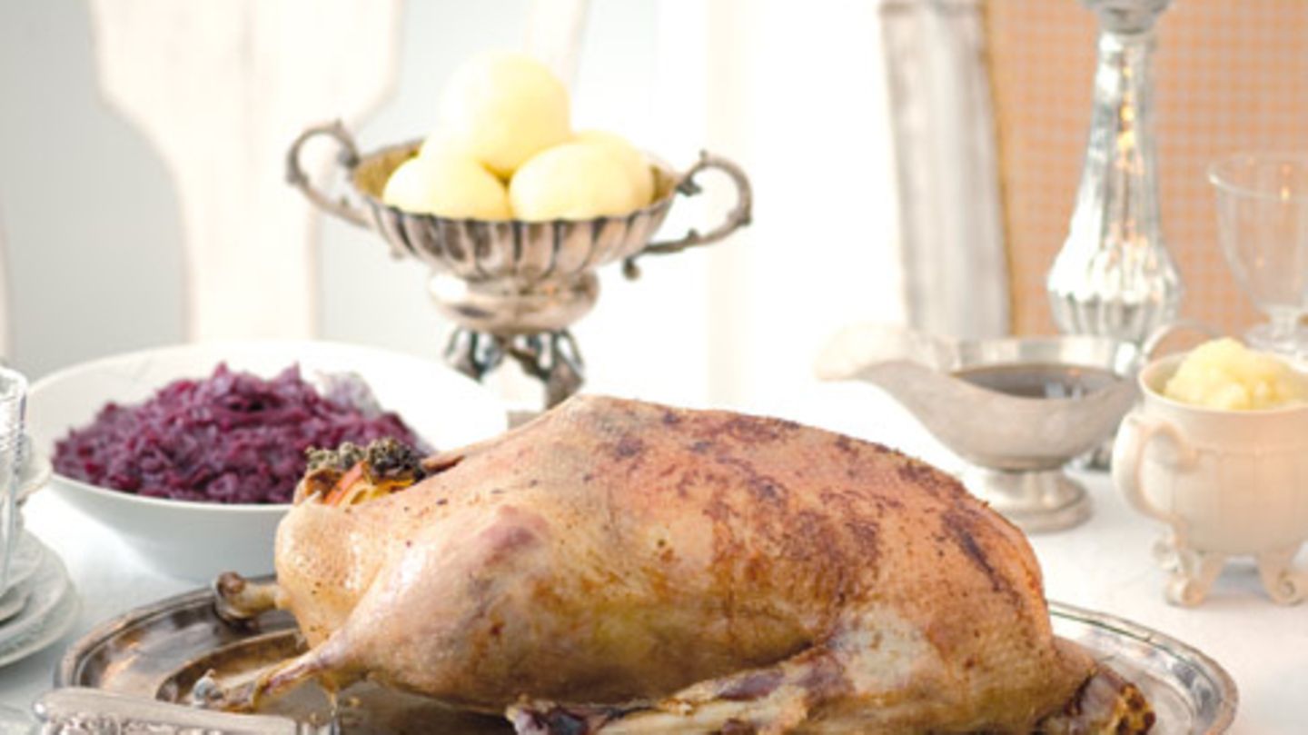 Gebratene Gans mit Sauce Rezept