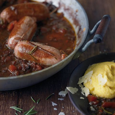 Salsicce mit Polenta