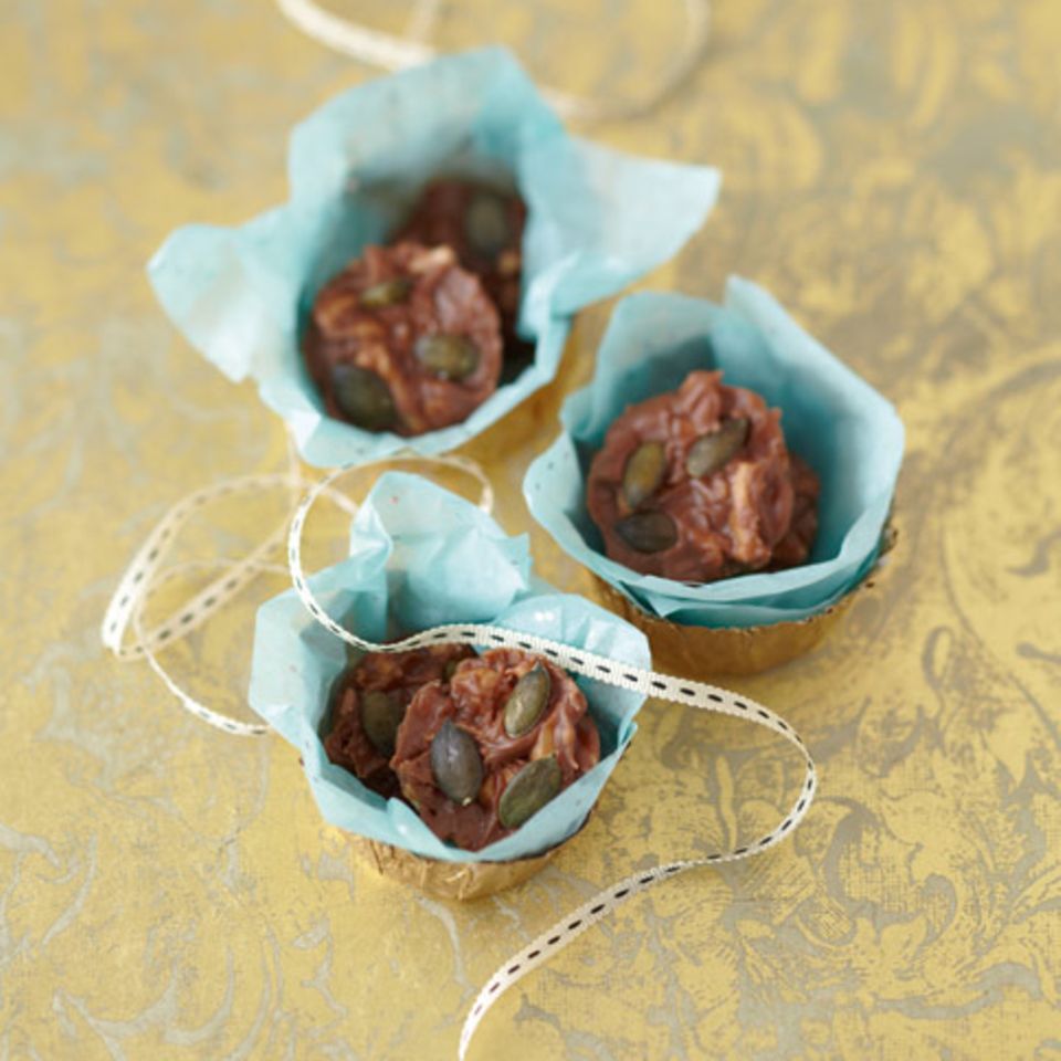 Apfel-Fudge mit Kürbiskernen