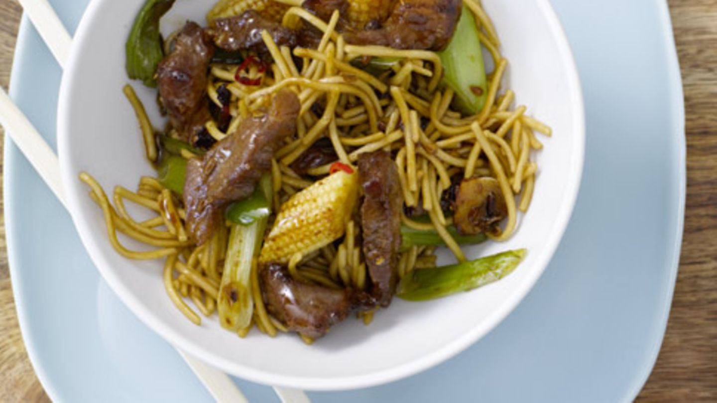 Teriyaki-Nudeln mit Schwein Rezept