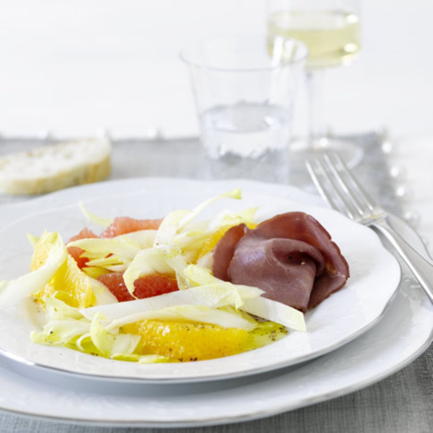 Chicoréesalat mit Rauchfleisch