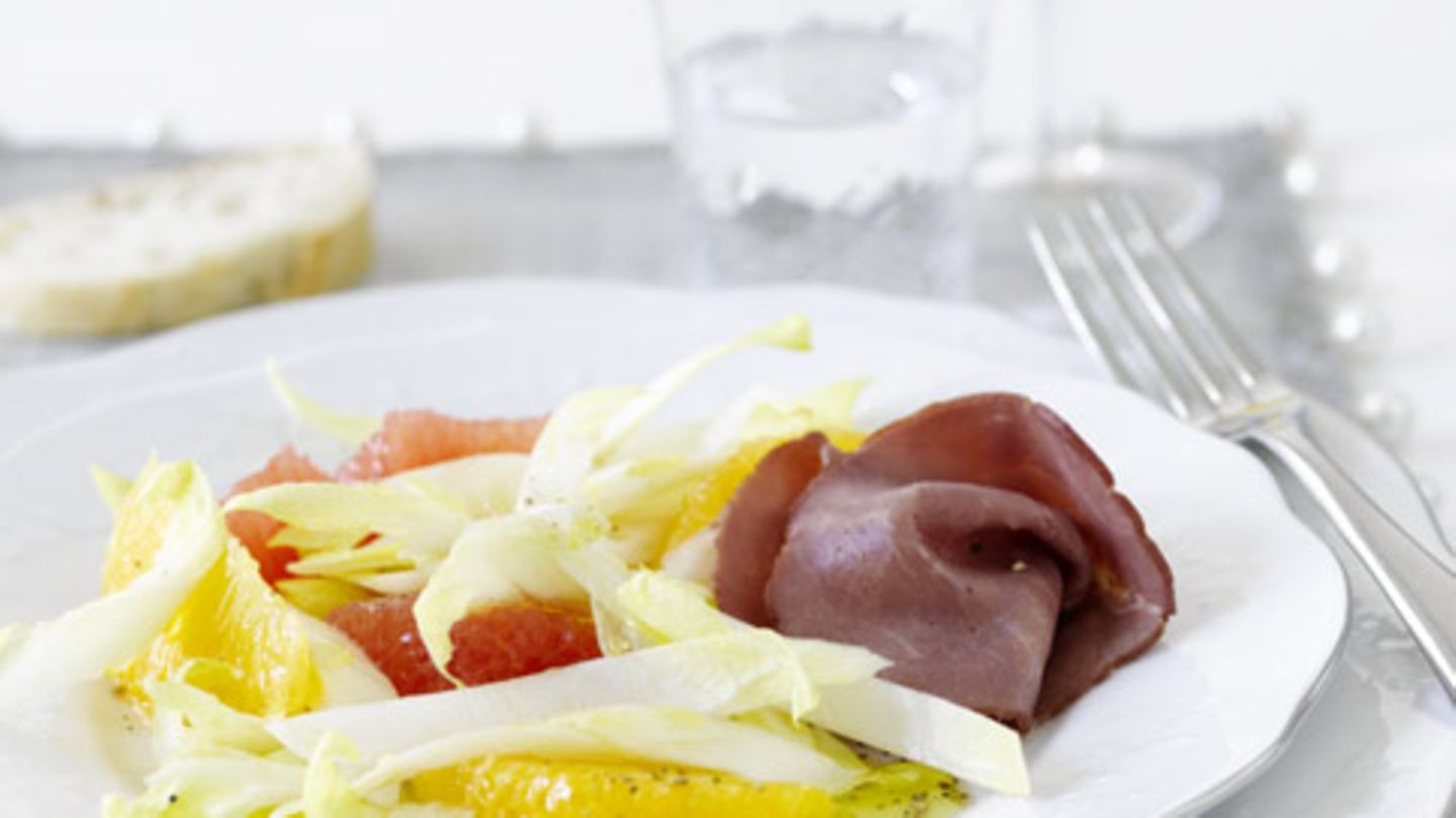 Chicoréesalat mit Rauchfleisch Rezept