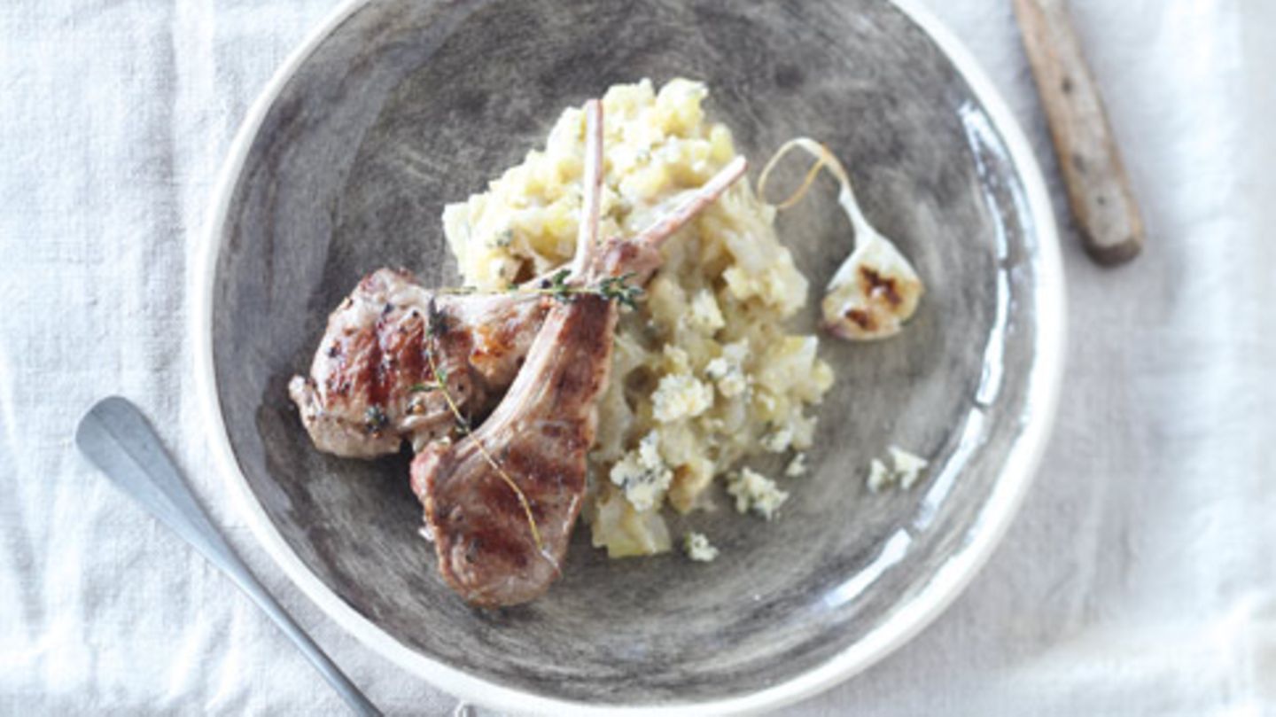 Topinambur-Stampf mit Lammkoteletts Rezept