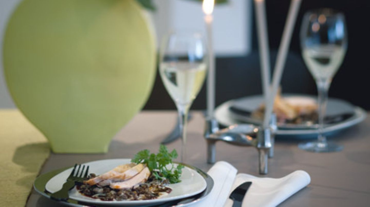 Perlhuhn mit Senflinsen Rezept