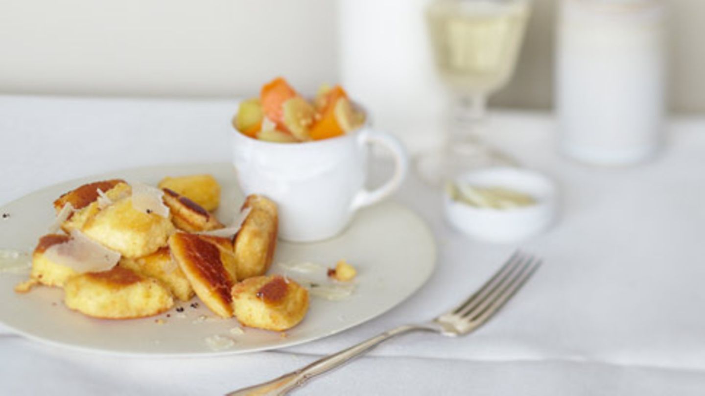 Pfeffer-Schmarren mit Kürbis und Apfel Rezept