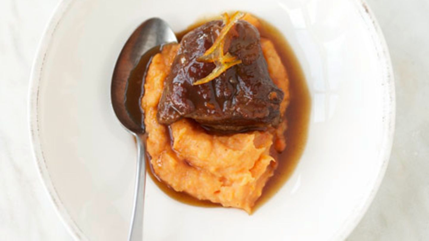 Kalbsbäckchen mit Paprikapüree Rezept