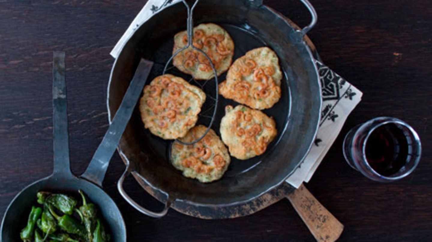 Tortillitas de camarones Rezept