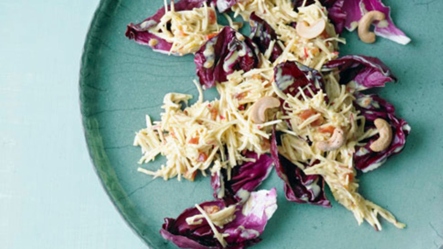 Pastinaken-Apfel-Salat mit Radicchio Rezept