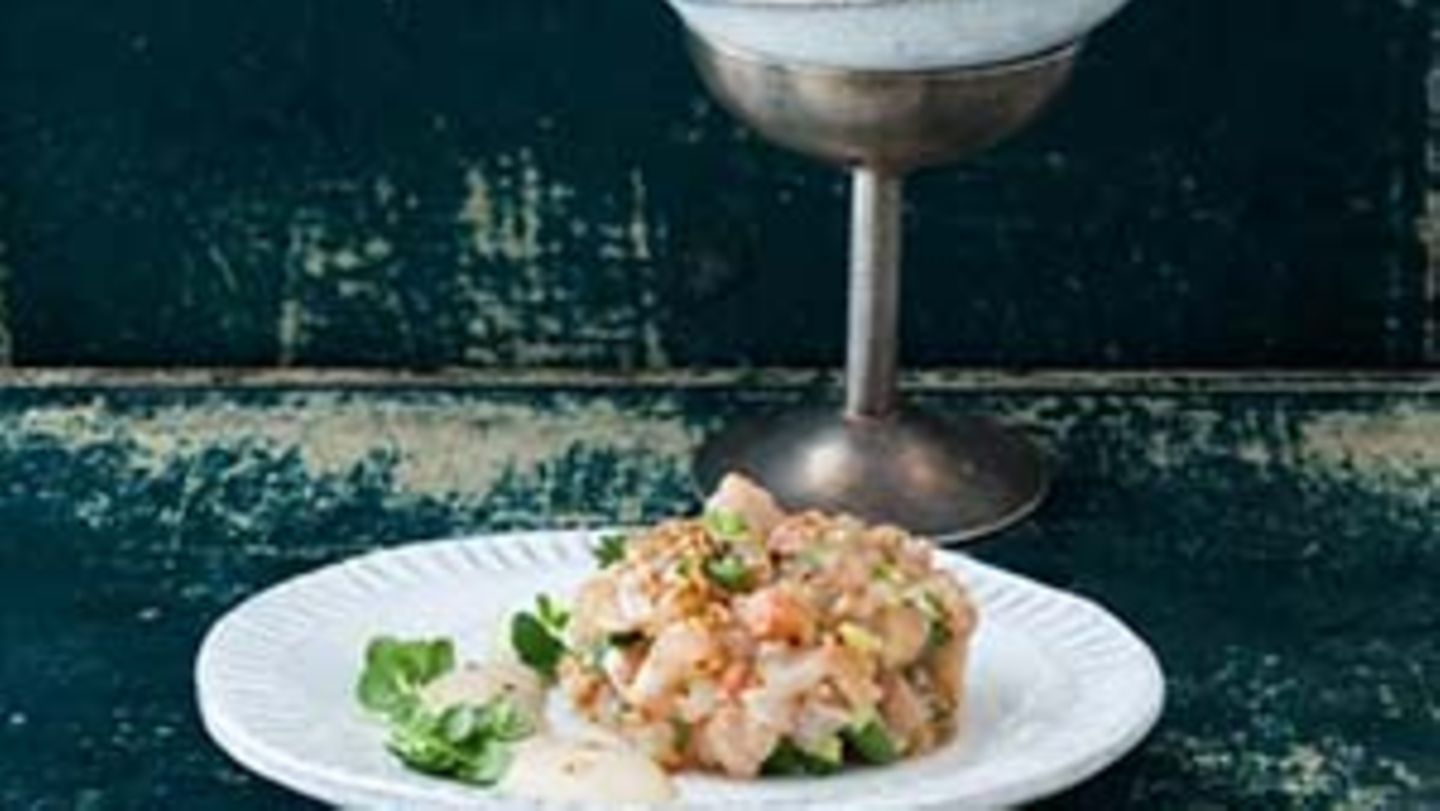 Saiblingstatar mit Wasabi-Creme Rezept