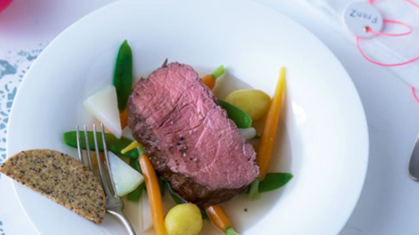 Roastbeef mit Kräuter-Keksen Rezept