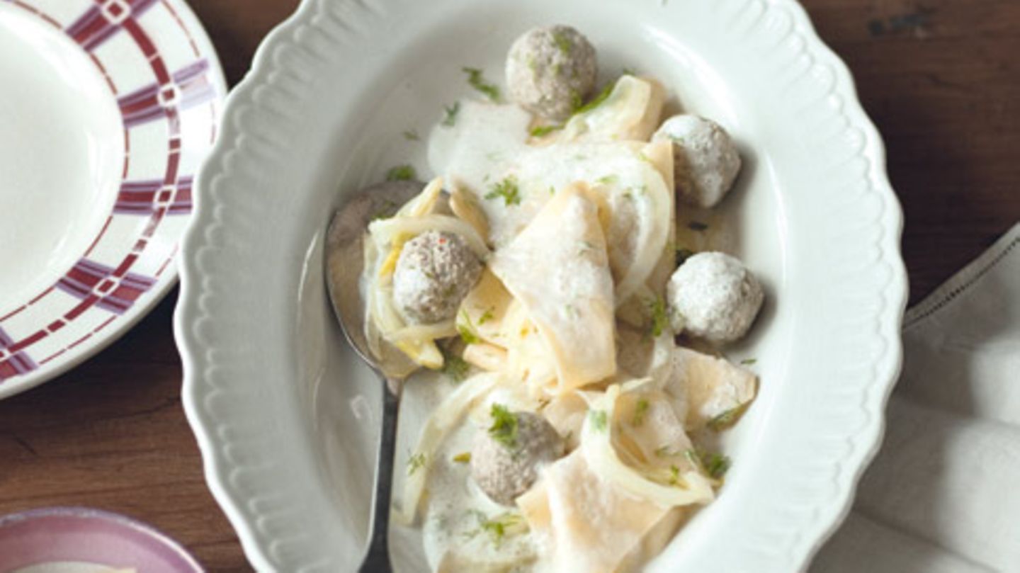 Fazzoletti mit Parmesansauce und Fenchel Rezept