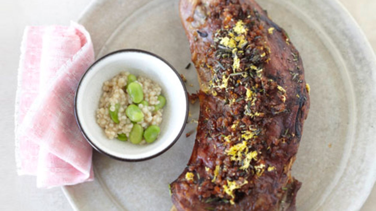 Zickleinkeule mit Gewürzpaste Rezept