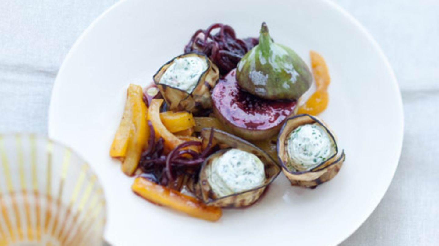 Auberginen mit eingelegten Feigen Rezept