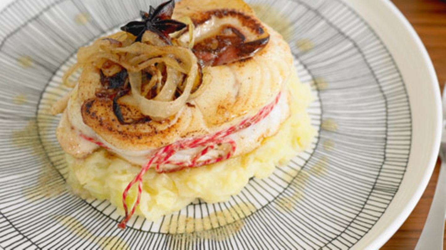 Heilbuttsteak auf Kartoffel-Wirsing-Püree Rezept