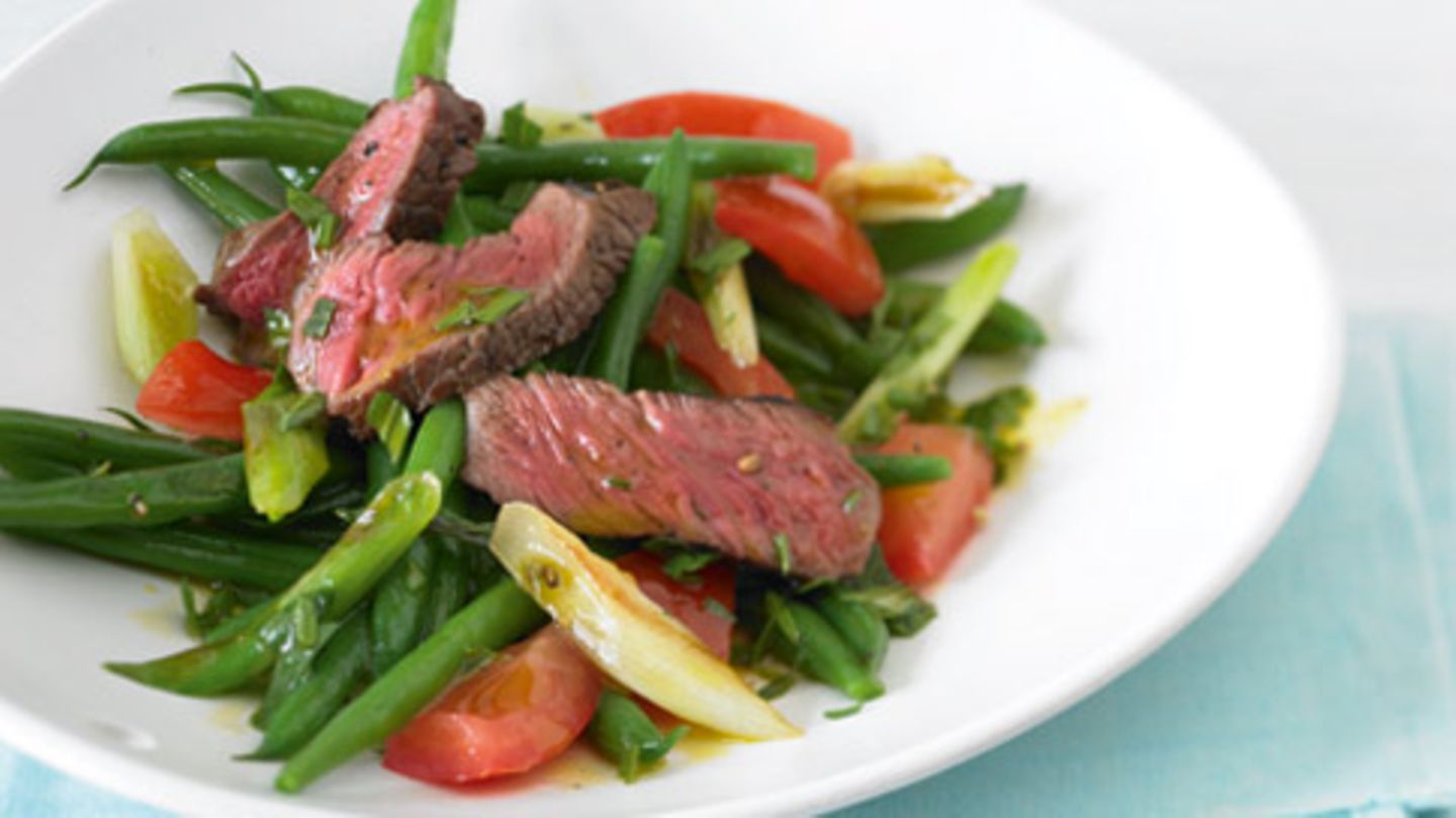 Bohnensalat mit Steak Rezept
