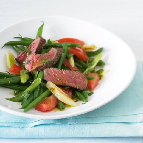 Bohnensalat mit Steak