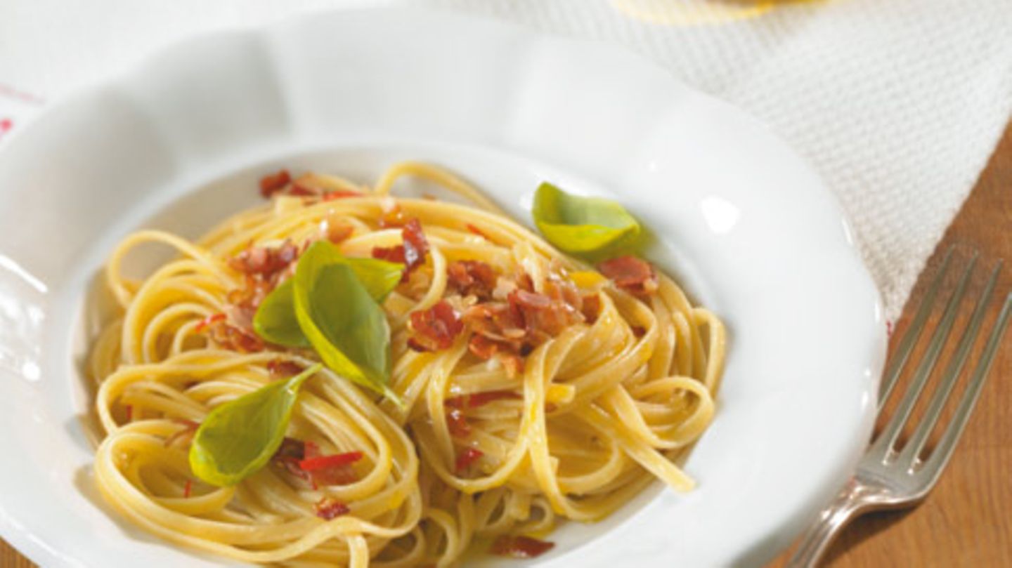 Aglio olio mit Speck Rezept