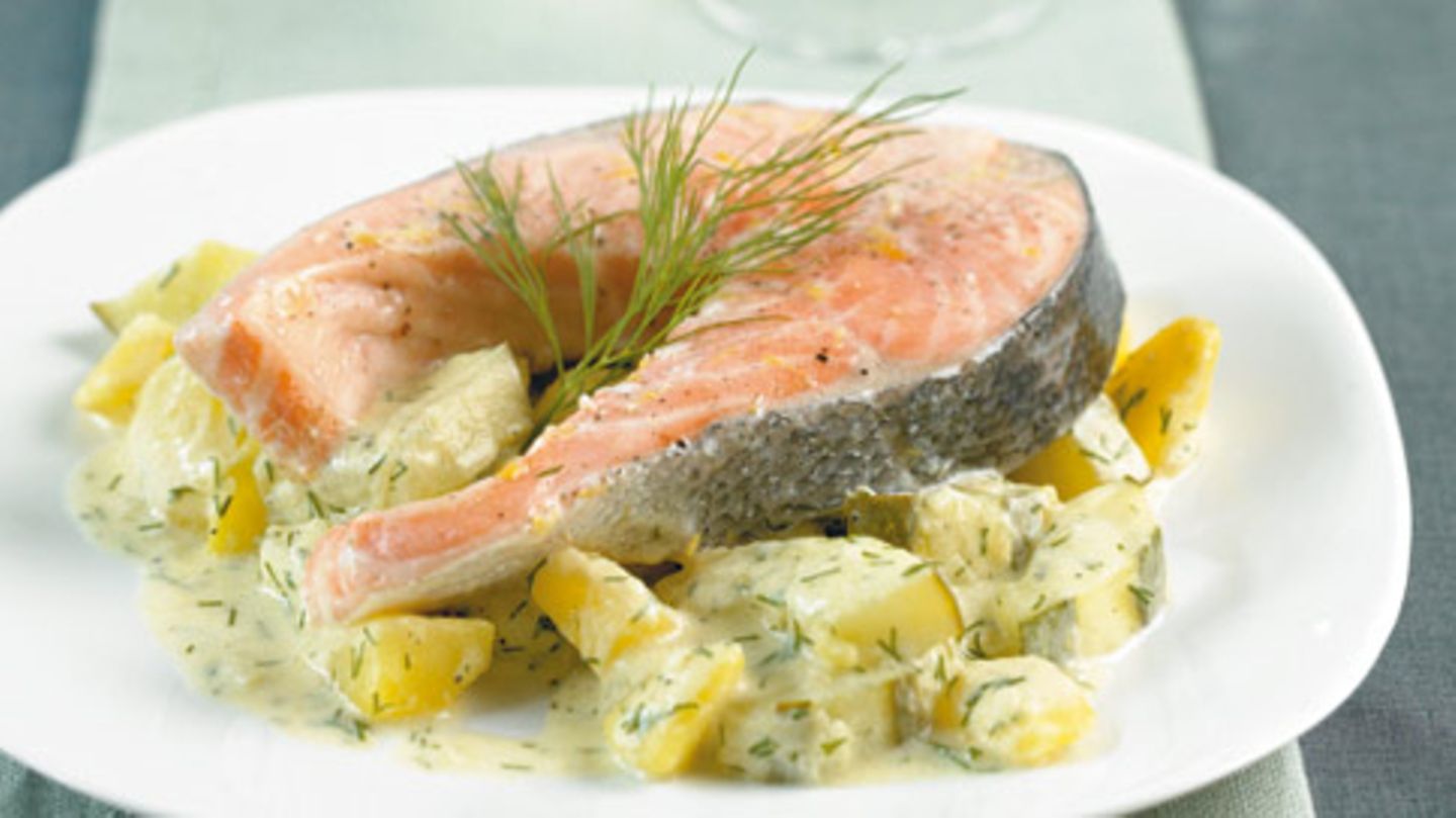 Schmorgurken mit Lachs Rezept