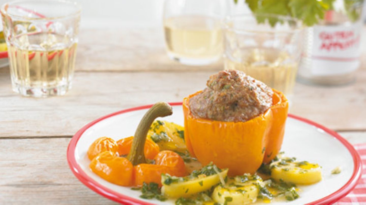 Gefüllte Paprika mit Ricotta