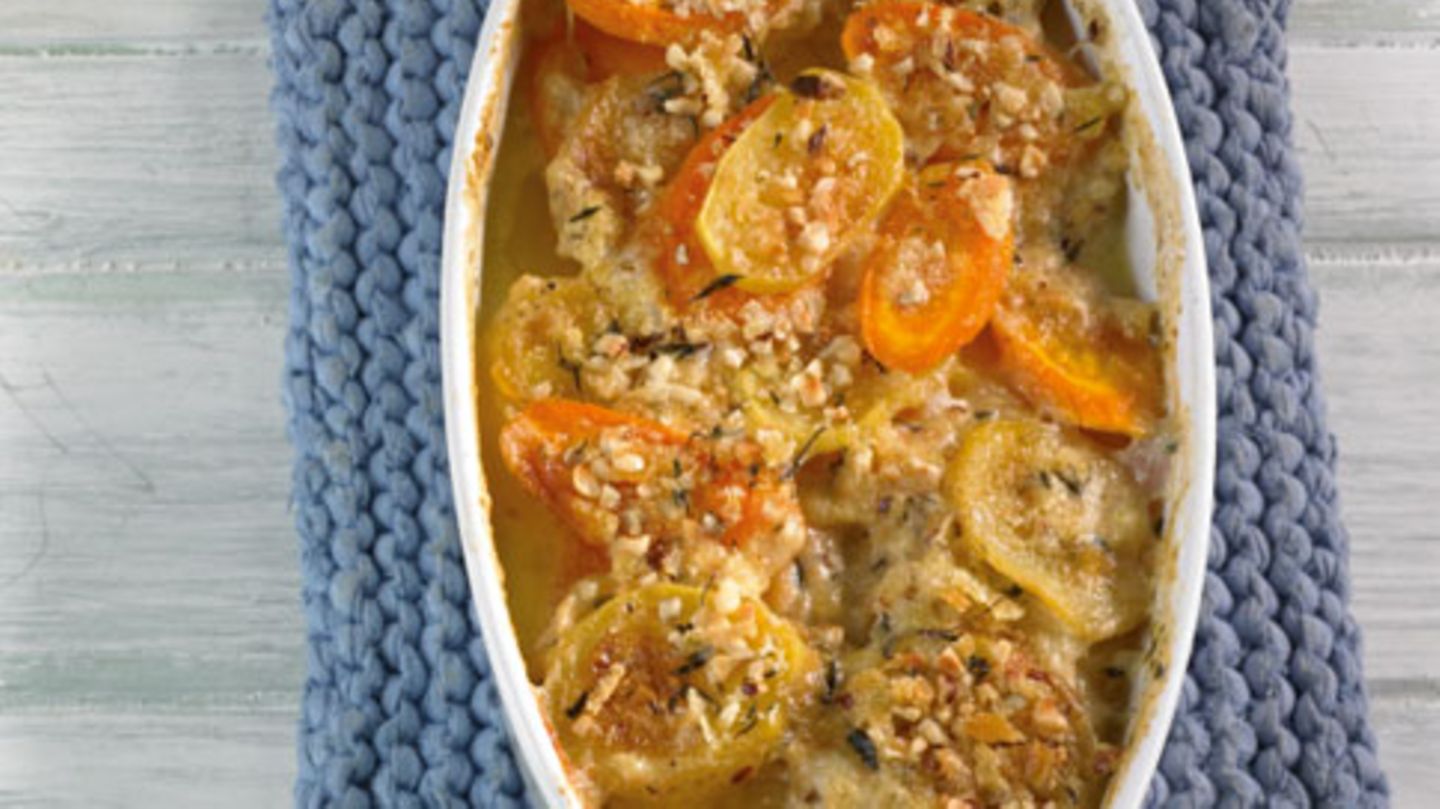 Kartoffel-Möhren-Gratin Rezept - [ESSEN UND TRINKEN]