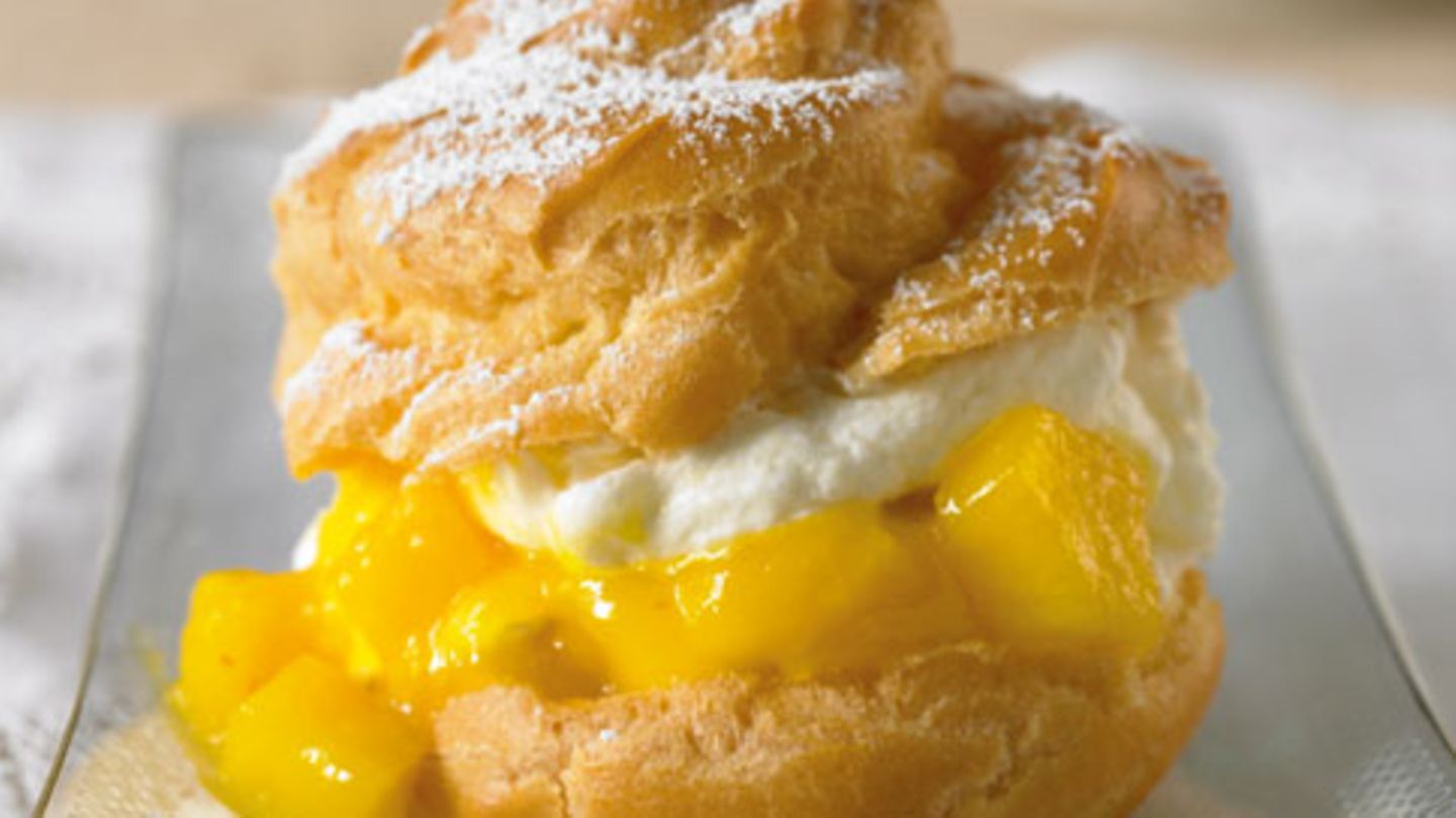 Windbeutel mit Mangosahne Rezept