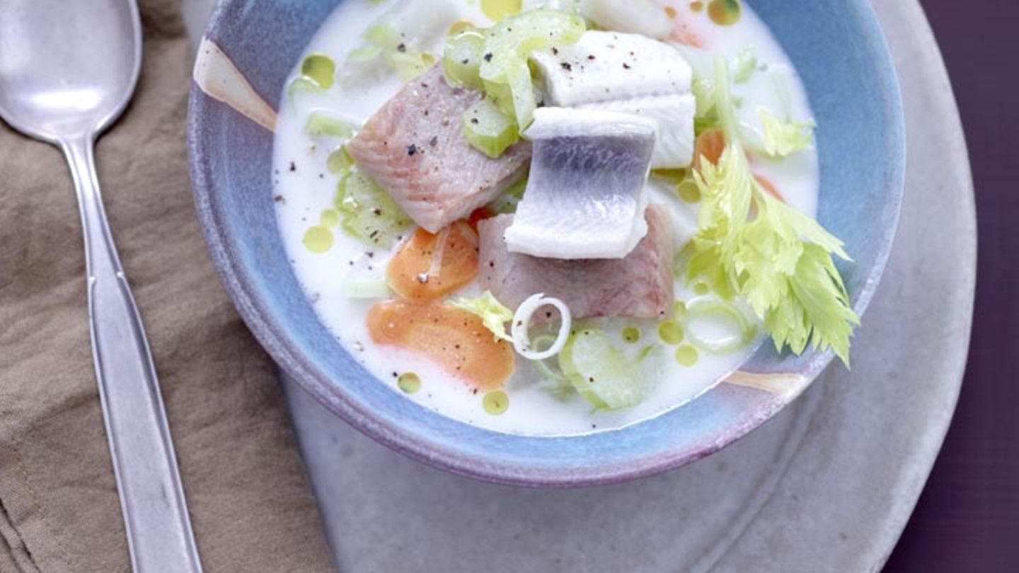 Eintopf mit geräuchertem Aal und Topinambur Rezept