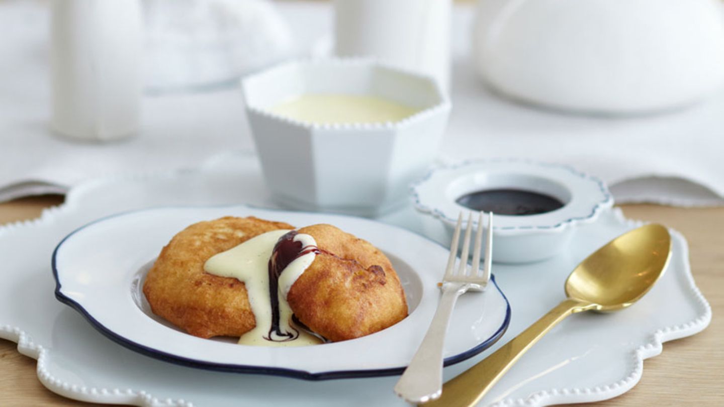 Apfel-Beignets mit Calvados-Schaumsauce Rezept