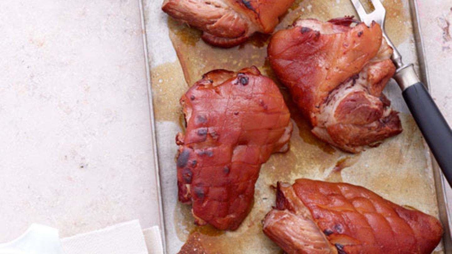 Eisbein mit Honig-Senf-Sauce und Dill-Salz Rezept