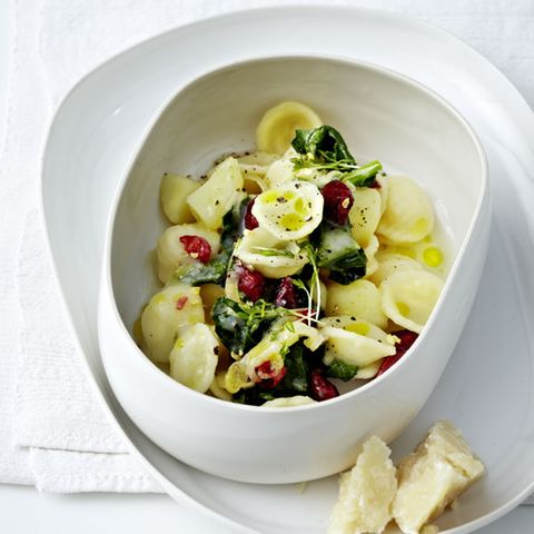 Orecchiette in Kartoffel-Kresse-Fond