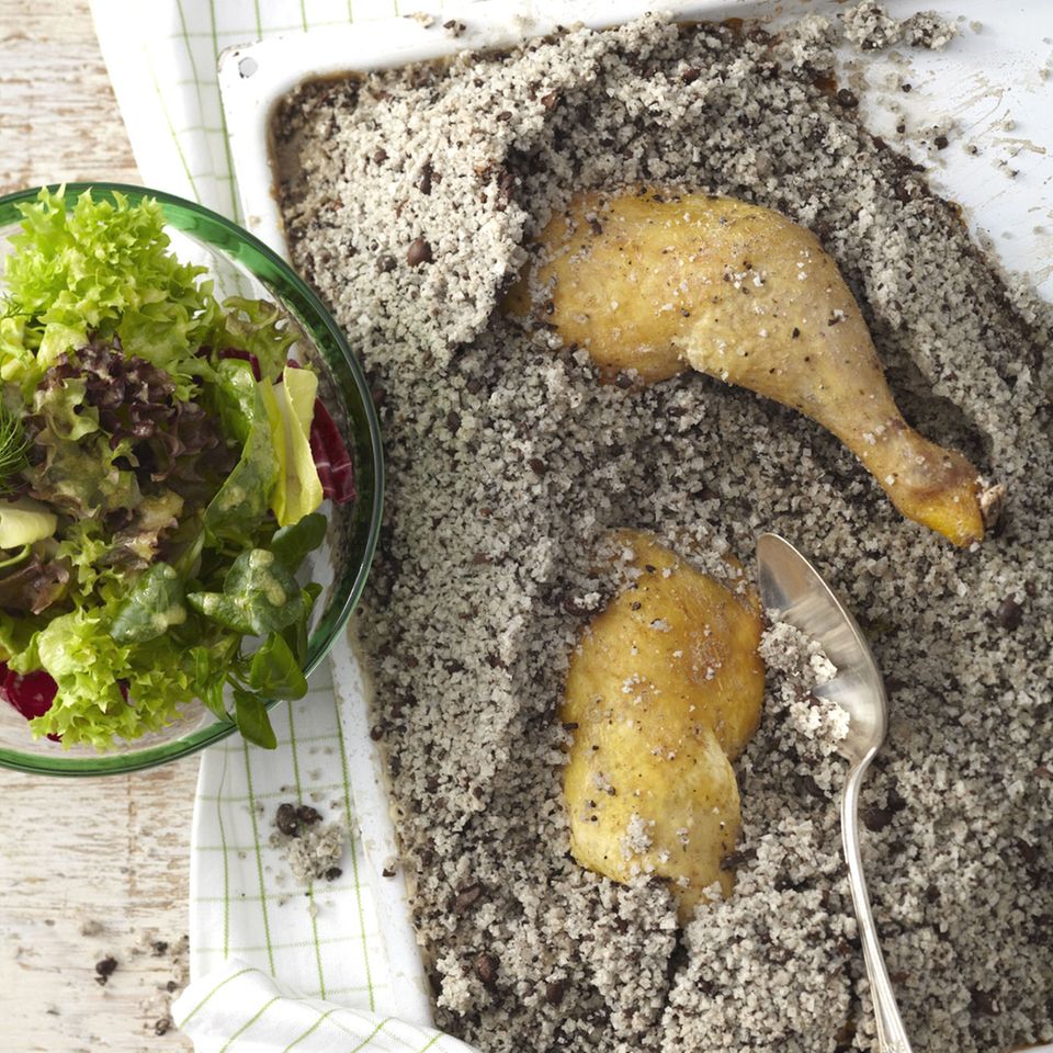 Blattsalat Mit Kaffee Huhn Rezept Essen Und Trinken