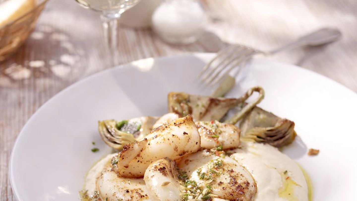 Calamares mit Bohnenpüree Rezept