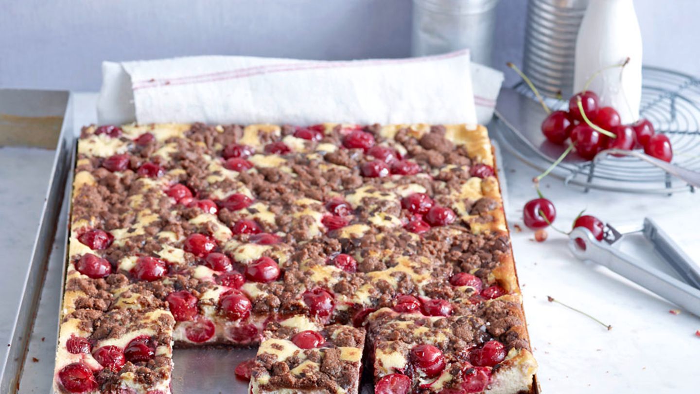Schokoladen-Kirsch-Streuselkuchen Rezept