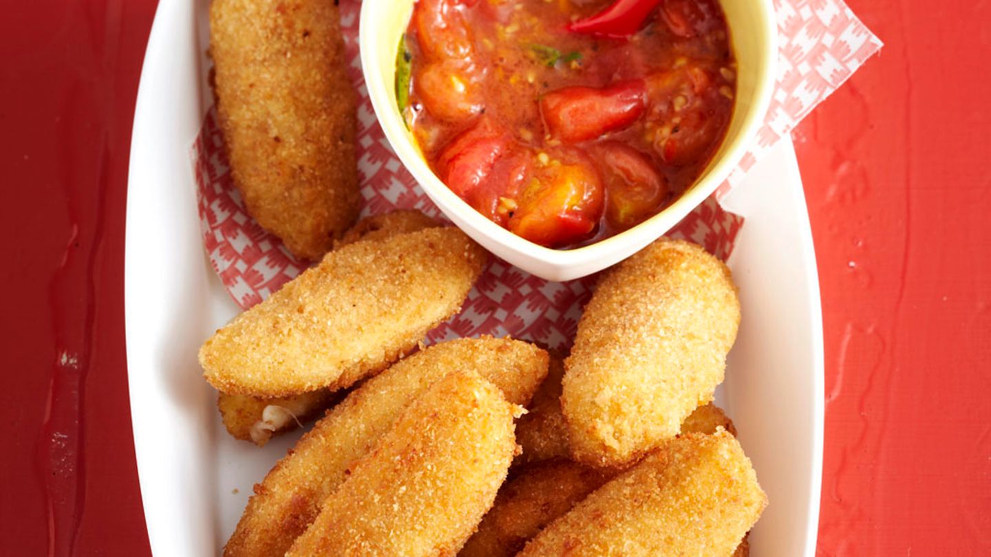 Mozzarella-Sticks mit geschmolzenen Tomaten Rezept